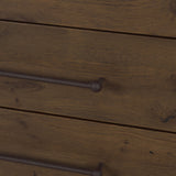 Belford 3-Drawer Dark Brown Oak Wood Closed Nightstand from Mercana - Luna Furniture