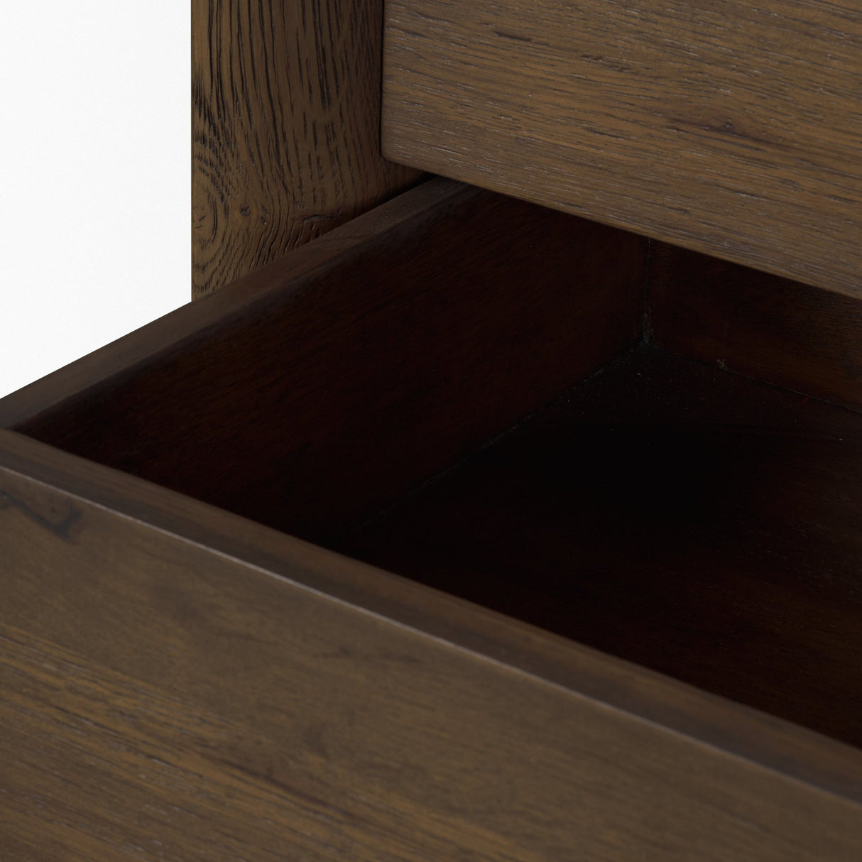 Belford 3-Drawer Dark Brown Oak Wood Closed Nightstand from Mercana - Luna Furniture