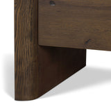 Belford 3-Drawer Dark Brown Oak Wood Closed Nightstand from Mercana - Luna Furniture