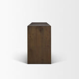 Belford 6-Drawer Dark Brown Oak Wood Dresser from Mercana - Luna Furniture