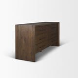 Belford 6-Drawer Dark Brown Oak Wood Dresser from Mercana - Luna Furniture
