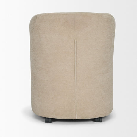 Sondra Beige Performance Fabric Upholstered Club Dining Chair from Mercana - Luna Furniture