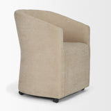 Sondra Beige Performance Fabric Upholstered Club Dining Chair from Mercana - Luna Furniture