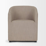Sondra Gray Performance Fabric Upholstered Club Dining Chair from Mercana - Luna Furniture
