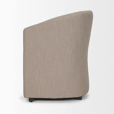 Sondra Gray Performance Fabric Upholstered Club Dining Chair from Mercana - Luna Furniture