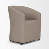 Sondra Gray Performance Fabric Upholstered Club Dining Chair from Mercana - Luna Furniture