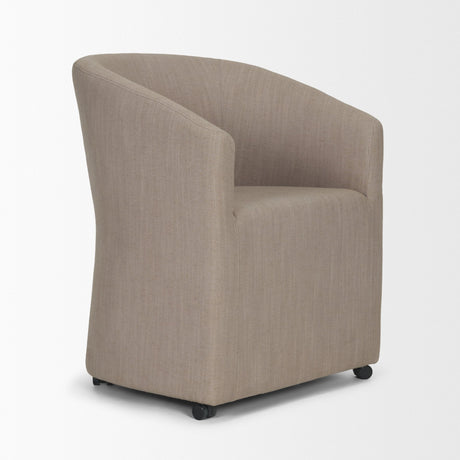 Sondra Gray Performance Fabric Upholstered Club Dining Chair from Mercana - Luna Furniture