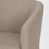 Sondra Gray Performance Fabric Upholstered Club Dining Chair from Mercana - Luna Furniture
