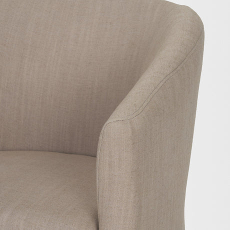Sondra Gray Performance Fabric Upholstered Club Dining Chair from Mercana - Luna Furniture