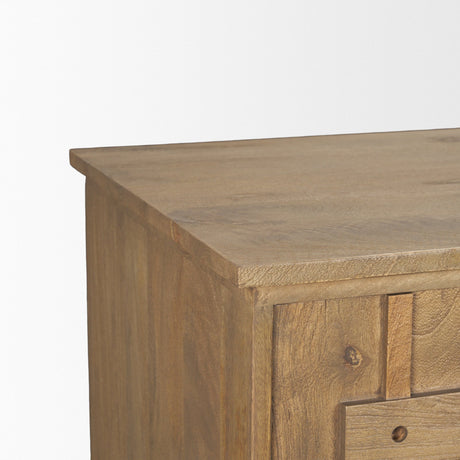 Truss Cool Brown Wood 4 Door Closed Sideboard from Mercana - Luna Furniture