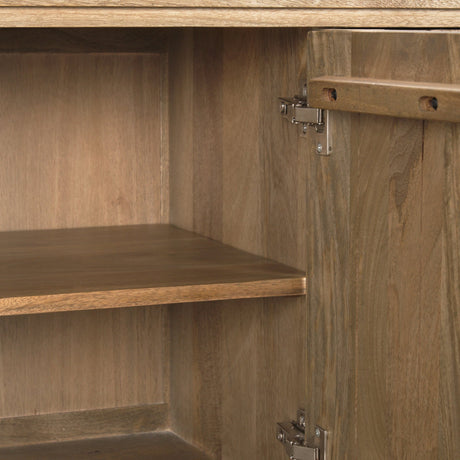 Truss Cool Brown Wood 4 Door Closed Sideboard from Mercana - Luna Furniture