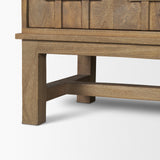 Truss Cool Brown Wood 4 Door Closed Sideboard from Mercana - Luna Furniture