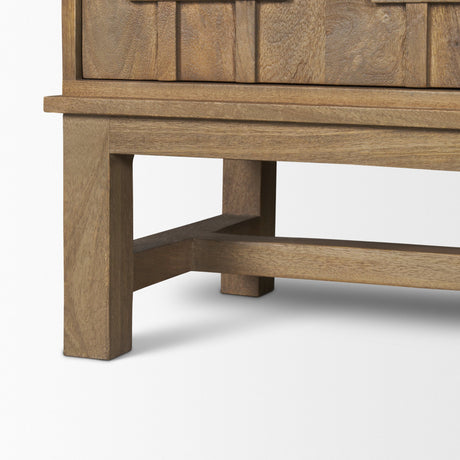 Truss Cool Brown Wood 4 Door Closed Sideboard from Mercana - Luna Furniture
