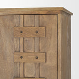 Truss Cool Brown Wood 6 Door Tall Cabinet from Mercana - Luna Furniture