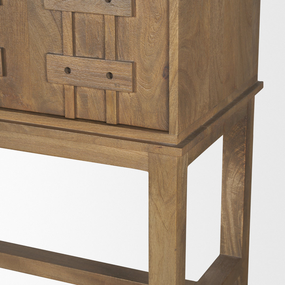Truss Cool Brown Wood 6 Door Tall Cabinet from Mercana - Luna Furniture