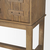 Truss Cool Brown Wood 6 Door Tall Cabinet from Mercana - Luna Furniture