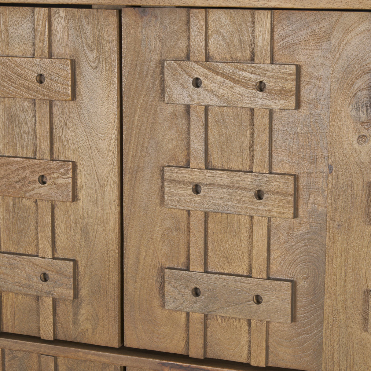 Truss Cool Brown Wood 6 Door Tall Cabinet from Mercana - Luna Furniture