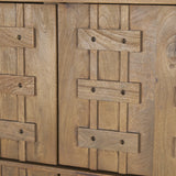 Truss Cool Brown Wood 6 Door Tall Cabinet from Mercana - Luna Furniture