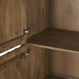Truss Cool Brown Wood 6 Door Tall Cabinet from Mercana - Luna Furniture