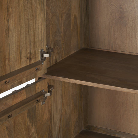 Truss Cool Brown Wood 6 Door Tall Cabinet from Mercana - Luna Furniture
