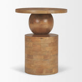 Stack Light Brown Wood Geometric Accent Table from Mercana - Luna Furniture