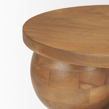 Stack Light Brown Wood Geometric Accent Table from Mercana - Luna Furniture