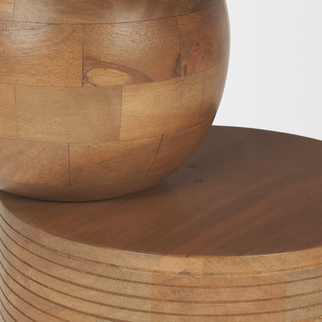 Stack Light Brown Wood Geometric Accent Table from Mercana - Luna Furniture