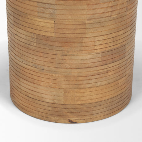 Stack Light Brown Wood Geometric Accent Table from Mercana - Luna Furniture