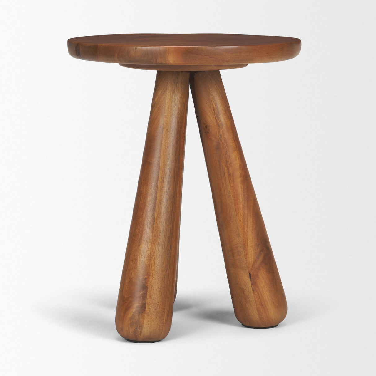Mora Medium Brown Wood 3-Legged Accent Table from Mercana - Luna Furniture