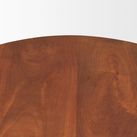 Mora Medium Brown Wood 3-Legged Accent Table from Mercana - Luna Furniture