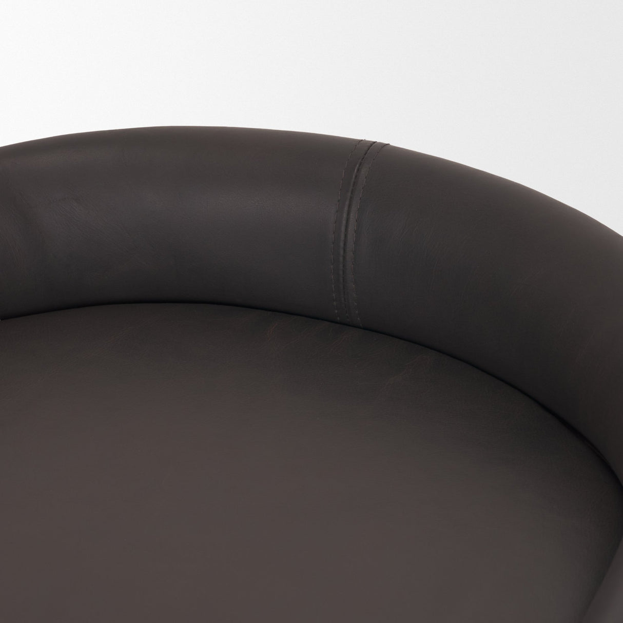 Hollyfield II Charcoal-Brown Leather Seat Gold Metal Base Counter Stool from Mercana - Luna Furniture