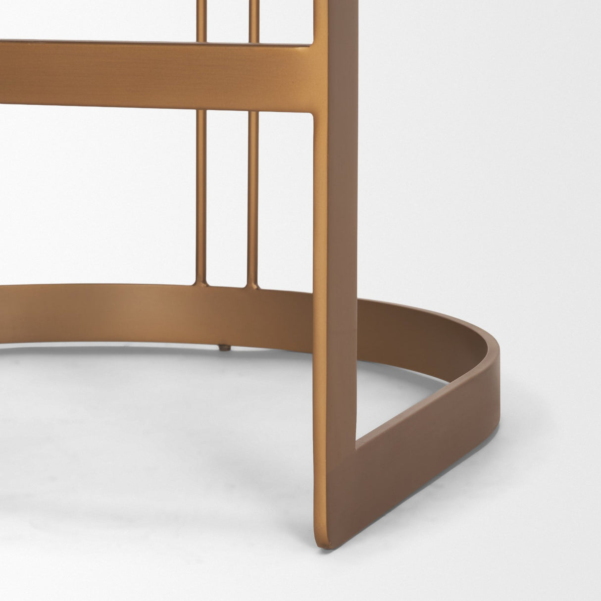 Hollyfield II Charcoal-Brown Leather Seat Gold Metal Base Counter Stool from Mercana - Luna Furniture