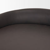 Hollyfield II Charcoal-Brown LeatherSeat Gold Metal Base Bar Stool from Mercana - Luna Furniture