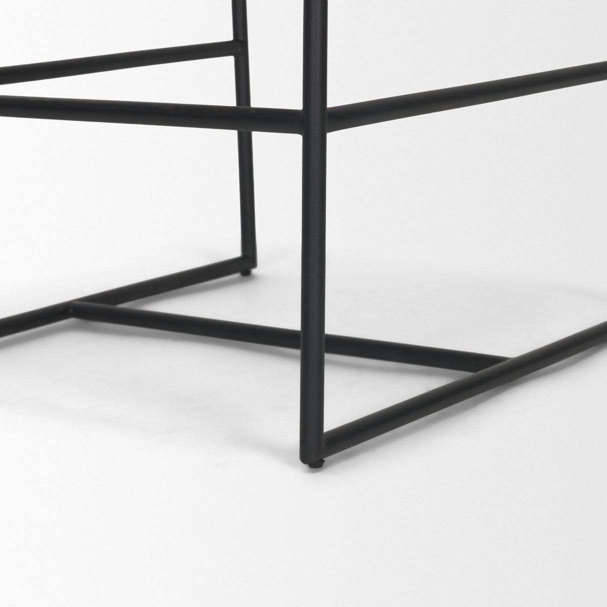 Stamford 36" Total Height Charcoal-Brown Leather Seat w/ Wood Back Metal Counter Stool from Mercana - Luna Furniture