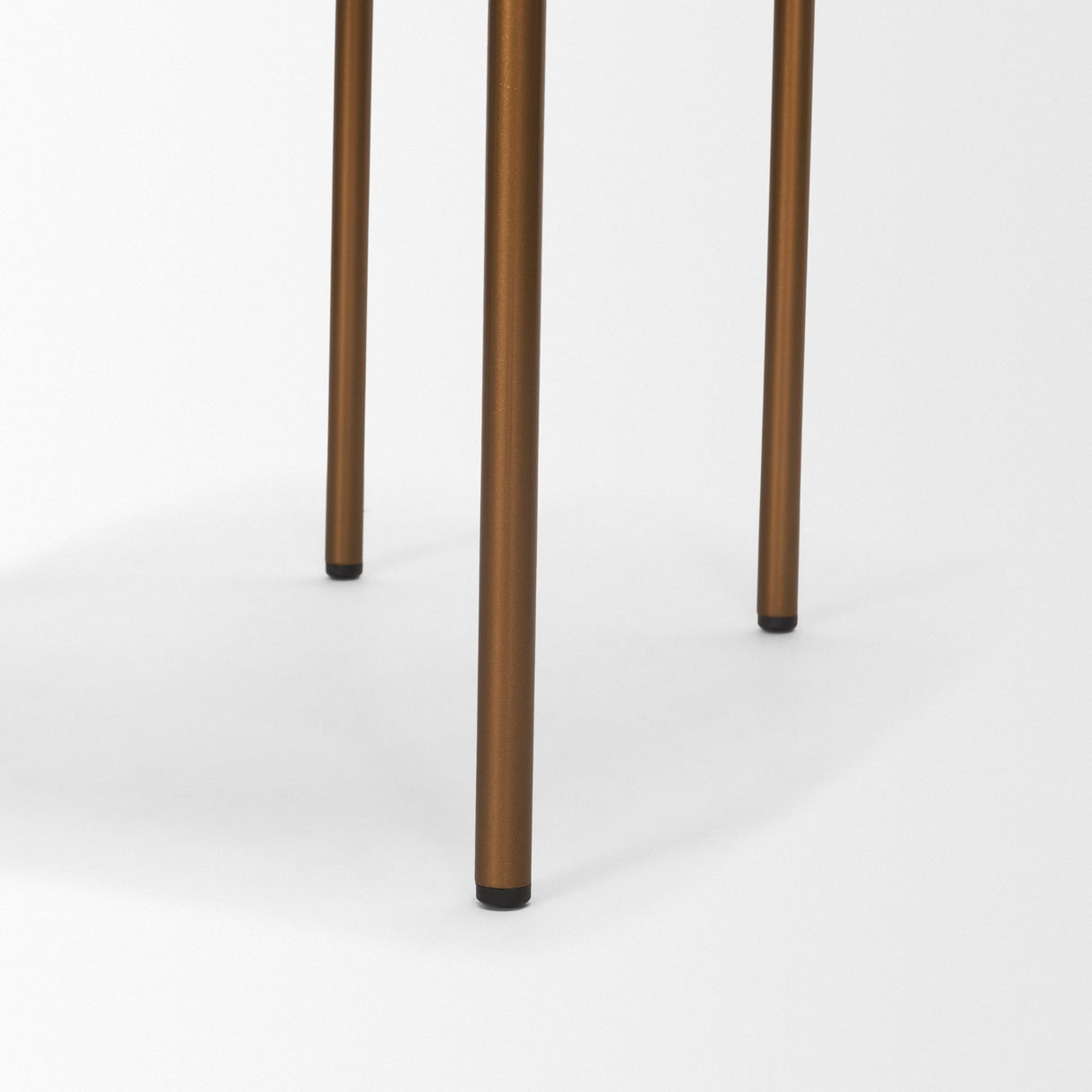 Parker Charcoal-Brown Leather Seat Gold Metal Dining Chair, Set of 2 from Mercana - Luna Furniture
