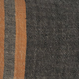 Mercer 14x26 Lumbar Black w/ Orange Stripes Decorative Pillow Cover from Mercana - Luna Furniture