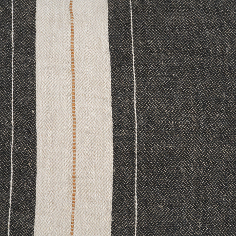 Cooper 20x20 Square Black w/ Cream Stripe Decorative Pillow Cover from Mercana - Luna Furniture