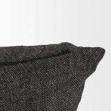 Cooper 20x20 Square Black w/ Cream Stripe Decorative Pillow Cover from Mercana - Luna Furniture
