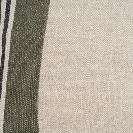 Hunter 20x20 Square Oatmeal w/ Green Stripe Decorative Pillow Cover from Mercana - Luna Furniture