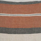 Mason 22x22 Square Cream w/ Orange Stripe Decorative Pillow Cover from Mercana - Luna Furniture