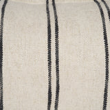 Liv 14x26 Lumbar Cream w/ Black Stripes Decorative Pillow Cover from Mercana - Luna Furniture
