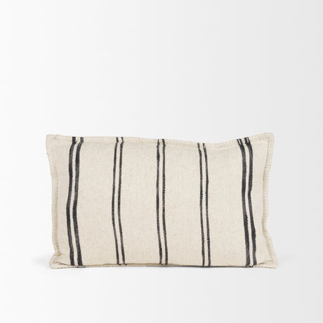 Liv 13x21 Cream w/ Black Stripes Decorative Pillow Cover from Mercana - Luna Furniture
