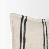Liv 13x21 Cream w/ Black Stripes Decorative Pillow Cover from Mercana - Luna Furniture