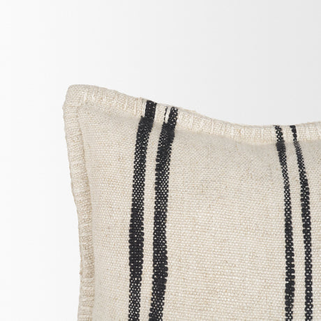 Liv 13x21 Cream w/ Black Stripes Decorative Pillow Cover from Mercana - Luna Furniture