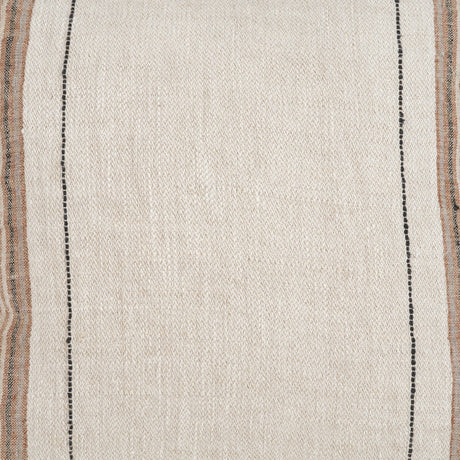 Maeve 20x20 Square Natural Linen w/ Orange Stripes Decorative Pillow Cover from Mercana - Luna Furniture