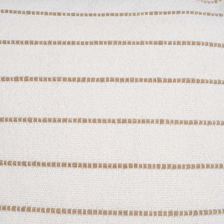 Willow 20x20 Square Cream w/ Camel Stripes Decorative Pillow Cover from Mercana - Luna Furniture