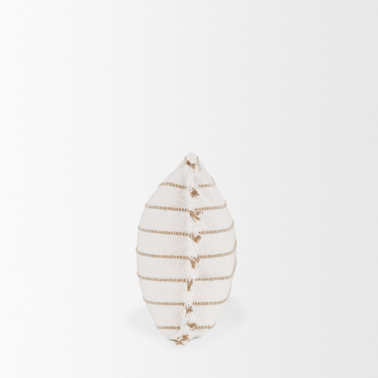 Willow 14x26 Lumbar Cream w/ Camel Stripes Decorative Pillow Cover from Mercana - Luna Furniture