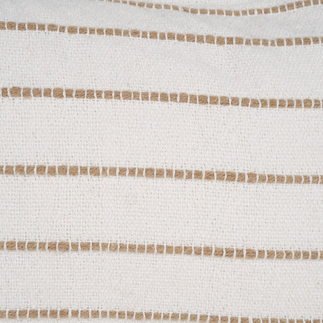 Willow 14x26 Lumbar Cream w/ Camel Stripes Decorative Pillow Cover from Mercana - Luna Furniture