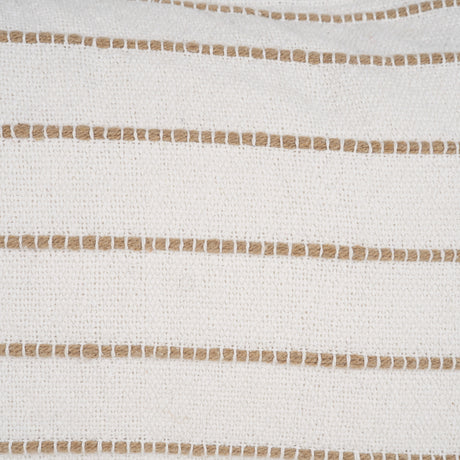 Willow 13x21 Lumbar Cream w/ Camel Stripes Decorative Pillow Cover from Mercana - Luna Furniture