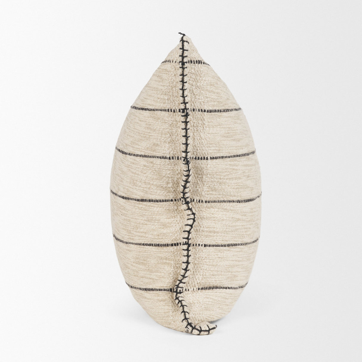 Lyle 20x20 Square Oatmeal w/ Black Stripes Decorative Pillow Cover from Mercana - Luna Furniture